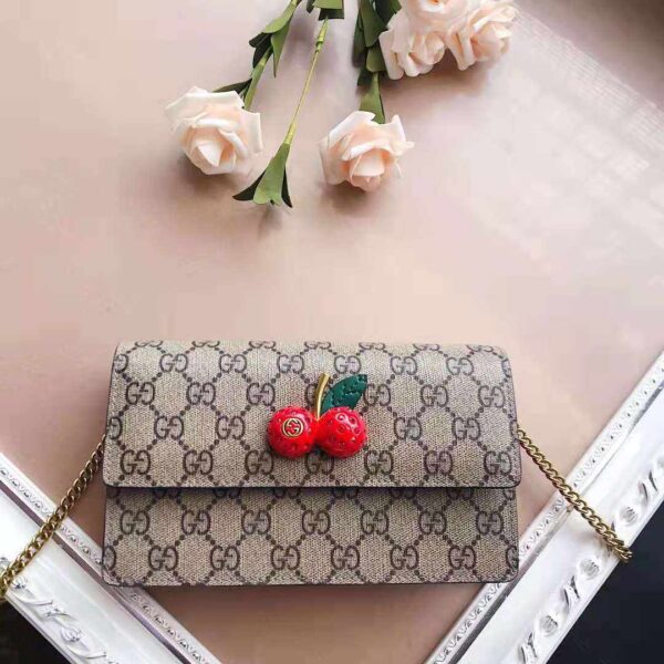 Gucci GG Supreme mini bag with cherries replica