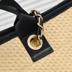 Chanel Straw Raffia Chain Small Deauville Raffia Tote replica