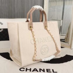 Chanel Canvas Pearl Deauville Tote replica