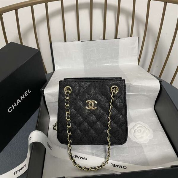 Chanel Caviar Mini Bucket Bag replica