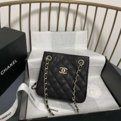 Chanel Caviar Mini Bucket Bag replica