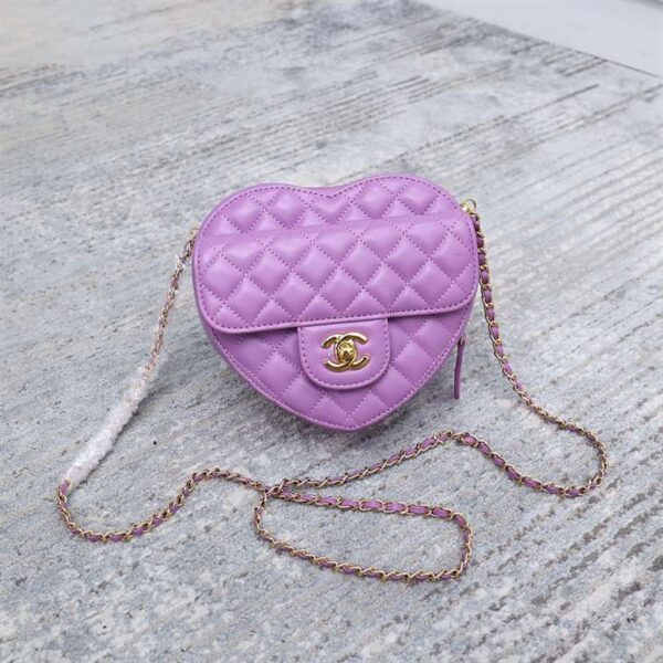 CHANEL Lambskin Quilted CC In Love Heart Bag