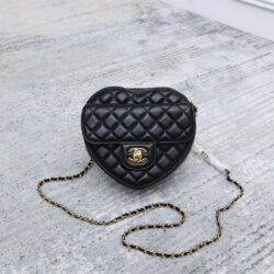 CHANEL Lambskin Quilted CC In Love Heart Bag