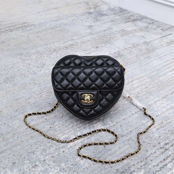 CHANEL Lambskin Quilted CC In Love Heart Bag