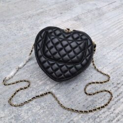 CHANEL Lambskin Quilted CC In Love Heart Bag