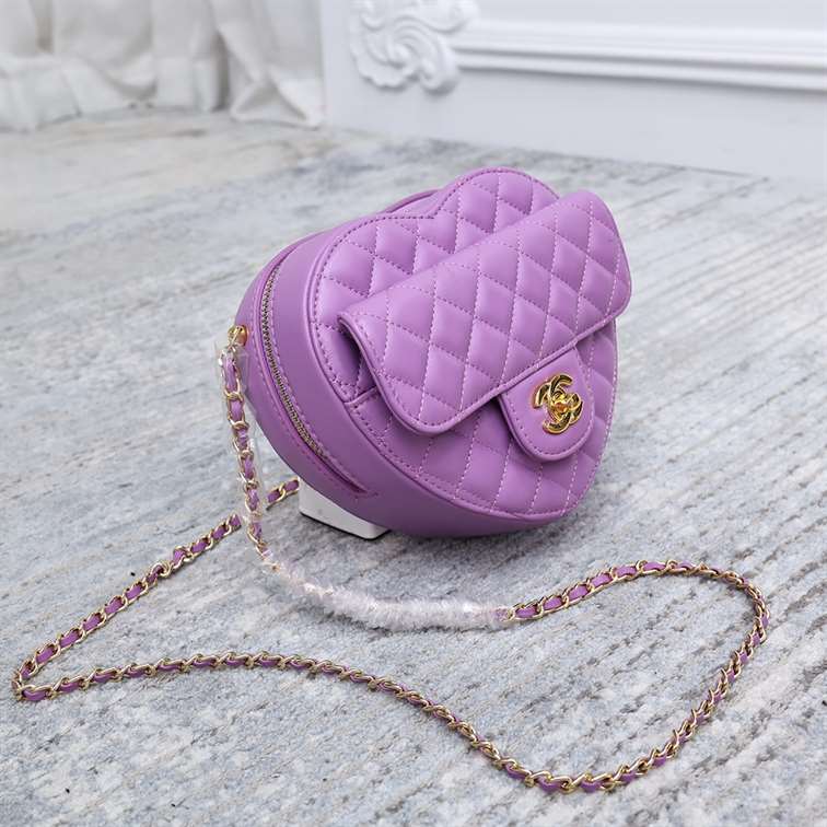 CHANEL Lambskin Quilted CC In Love Heart Bag