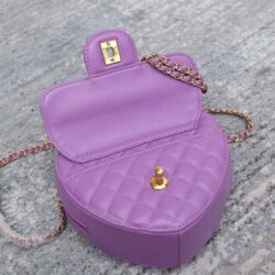 CHANEL Lambskin Quilted CC In Love Heart Bag