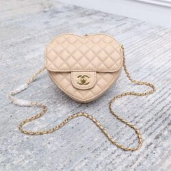 CHANEL Lambskin Quilted CC In Love Heart Bag