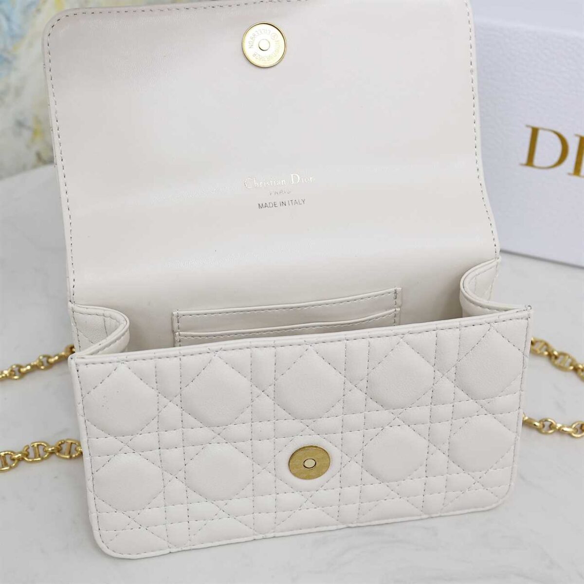 Dior Caro Belt Pouch With Chain replica