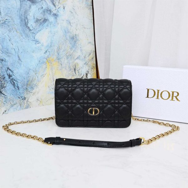 Dior Caro Belt Pouch With Chain replica