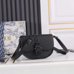 Dior MINI GALLOP BAG Black Grained Calfskin replica