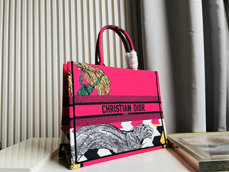 Dior Medium Book Tote Animal Pattern replica