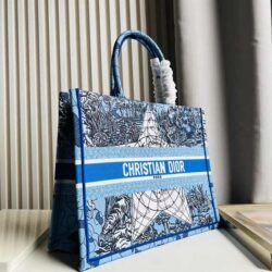 Dior Medium Book Tote Earth Pattern replica