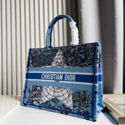 Dior Medium Book Tote Earth Pattern replica