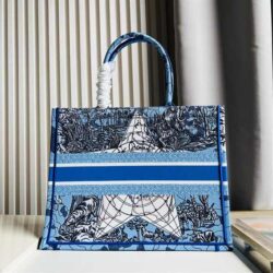 Dior Medium Book Tote Earth Pattern replica