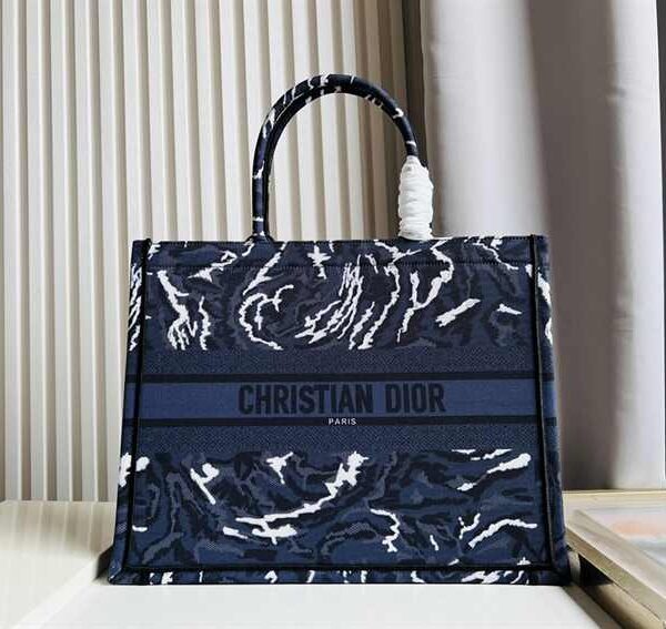 Dior Medium Book Tote Earth Pattern replica