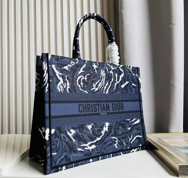 Dior Medium Book Tote Earth Pattern replica