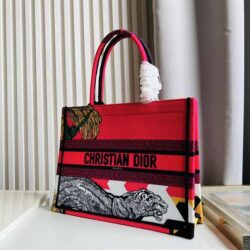 Dior Small Book Tote Animal Pattern replica