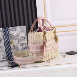 Dior MEDIUM LADY BAG Natural Wicker replica