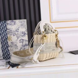 Dior MINI LADY BAG Natural Wicker replica