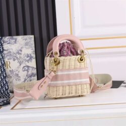 Dior MINI LADY BAG Natural Wicker replica