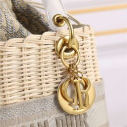 Dior MEDIUM LADY BAG Natural Wicker replica