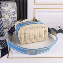 Dior MEDIUM LADY BAG Natural Wicker replica