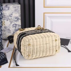 Dior MEDIUM LADY BAG Natural Wicker replica