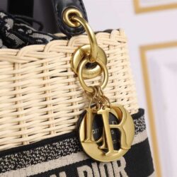 Dior MEDIUM LADY BAG Natural Wicker replica