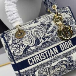 Dior Medium Lady-D Lite Animals Pattern replica