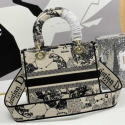 Dior Medium Lady-D Lite Animals Pattern replica