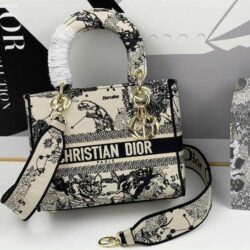 Dior Medium Lady-D Lite Animals Pattern replica