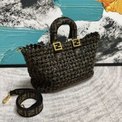 Fendi Fabric Jacquard FF Medium Peekaboo replica