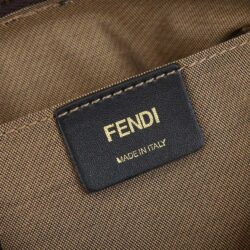 FENDI Zucca Spalmati Pochette Tobacco