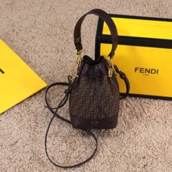 Fendi Mon Tresor Leather Mini-Bag With FF Print replica