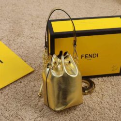 Fendi Mon Tresor Laminated Leather Mini Bag replica