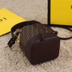 Fendi Mon Tresor Leather Mini-Bag With FF Print replica