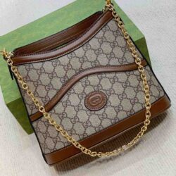 Gucci Large Shoulder Bag with Interlocking G replica