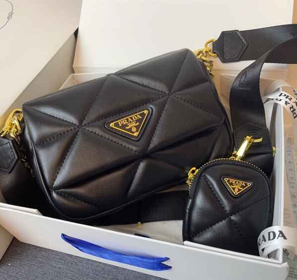 Prada System Nappa Leather Patchwork Bag replica