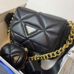 Prada System Nappa Leather Patchwork Bag replica