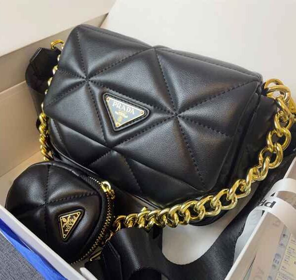 Prada System Nappa Leather Patchwork Bag replica