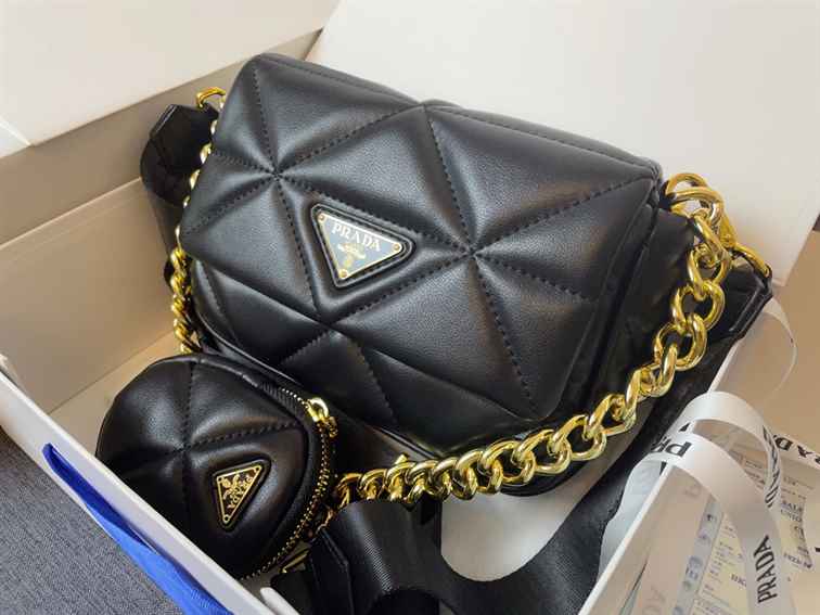 Prada System Nappa Leather Patchwork Bag replica