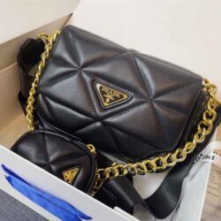 Prada System Nappa Leather Patchwork Bag replica