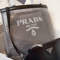 Prada Small Sequined Mesh Tote Bag replica