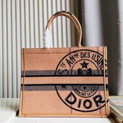 Dior LARGE BOOK TOTE Beige Jute replica