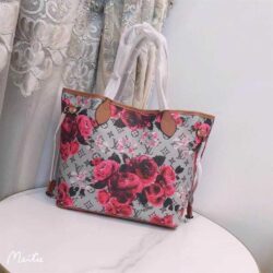 Louis Vuitton NEVERFULL MM TOTE BAG Garden Flowers