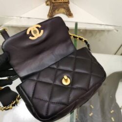 Chanel Lambskin Quilted Chanel 19 Waist Bag replica