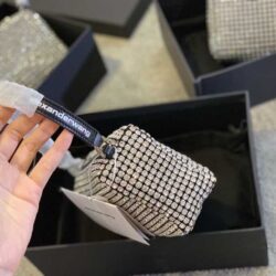 ALEXANDER WANG Heiress Pouch in Rhinestone Mesh replica