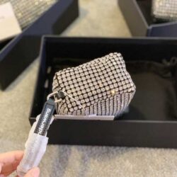 ALEXANDER WANG Heiress Pouch in Rhinestone Mesh replica