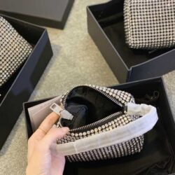 ALEXANDER WANG Heiress Pouch in Rhinestone Mesh replica